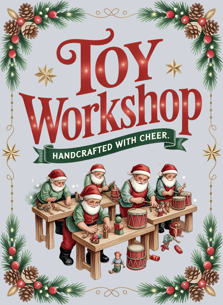 Toy Workshop Holiday Scene