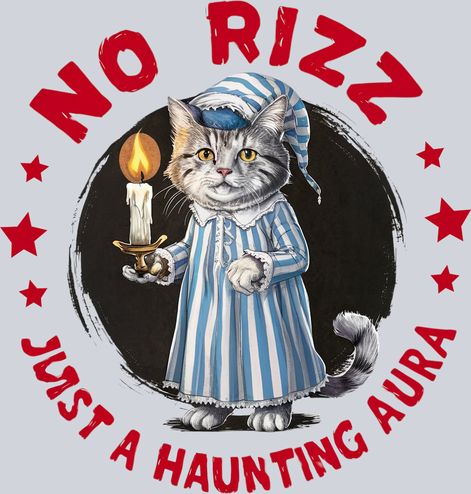 Haunting Cat with Candle