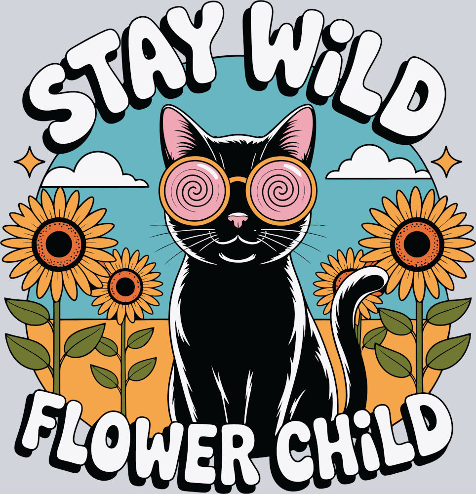 stay_wild_flower_child_cat_sunflowers