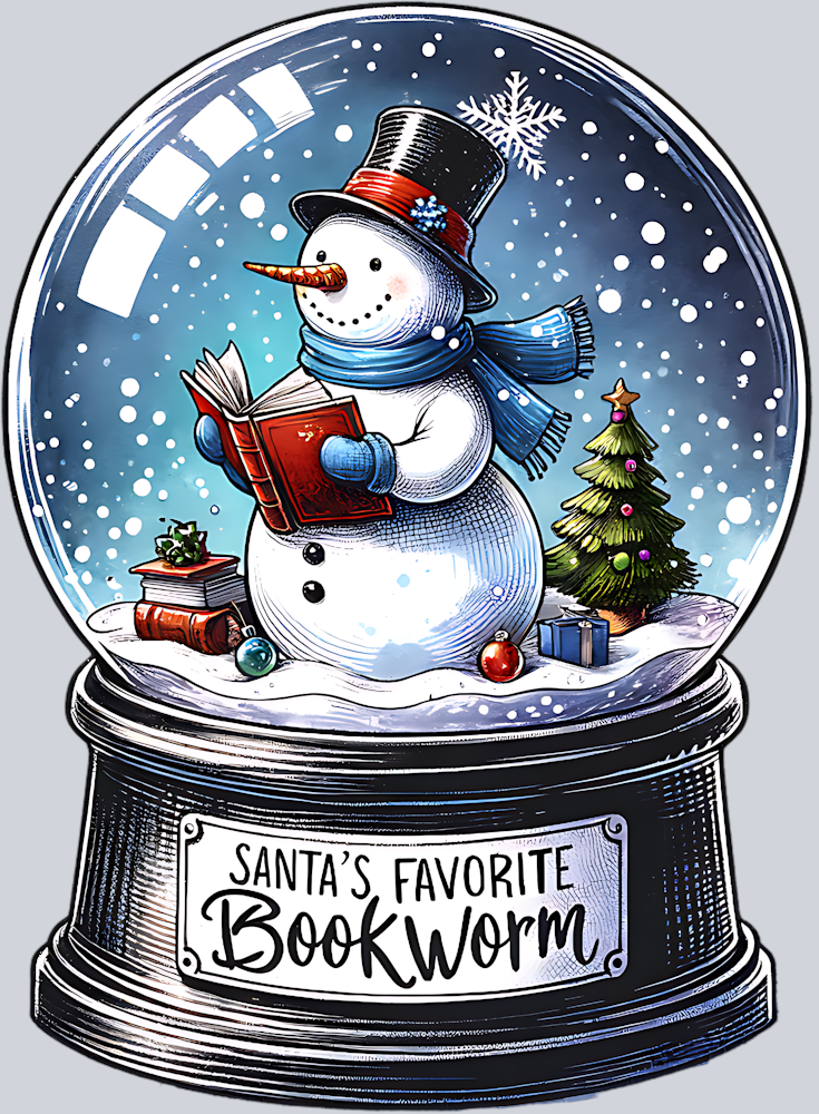 SANTAS FAVORITE BOOKWORM SNOWMAN IN SNOW GLOBE PNG 3.33.23 PM