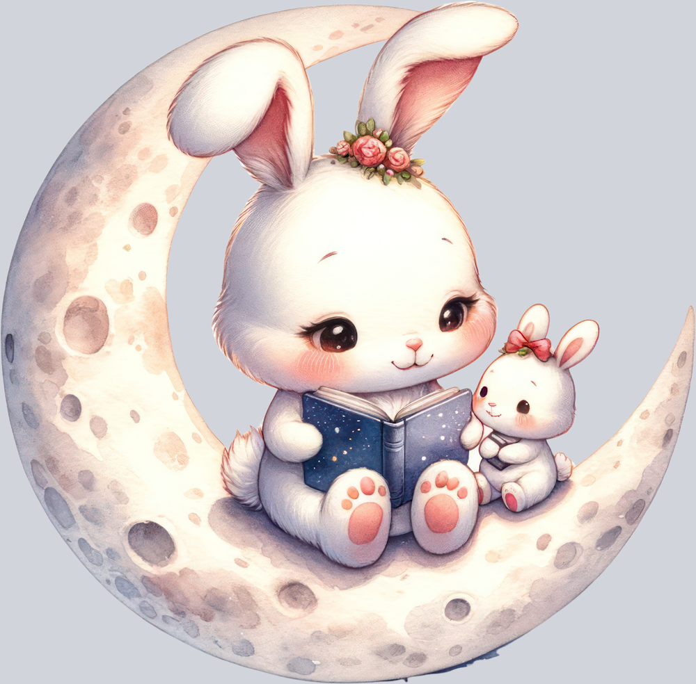 BunnyMAMA BABY READING MOON
