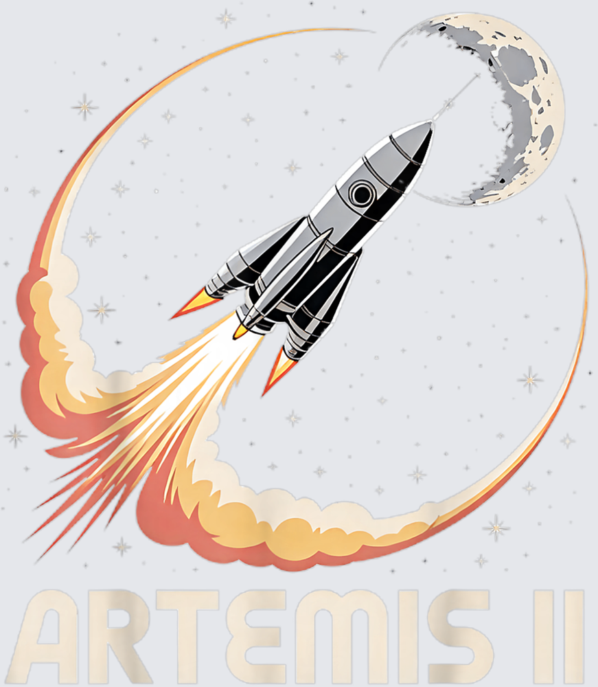 artemis II rocket launch illustration