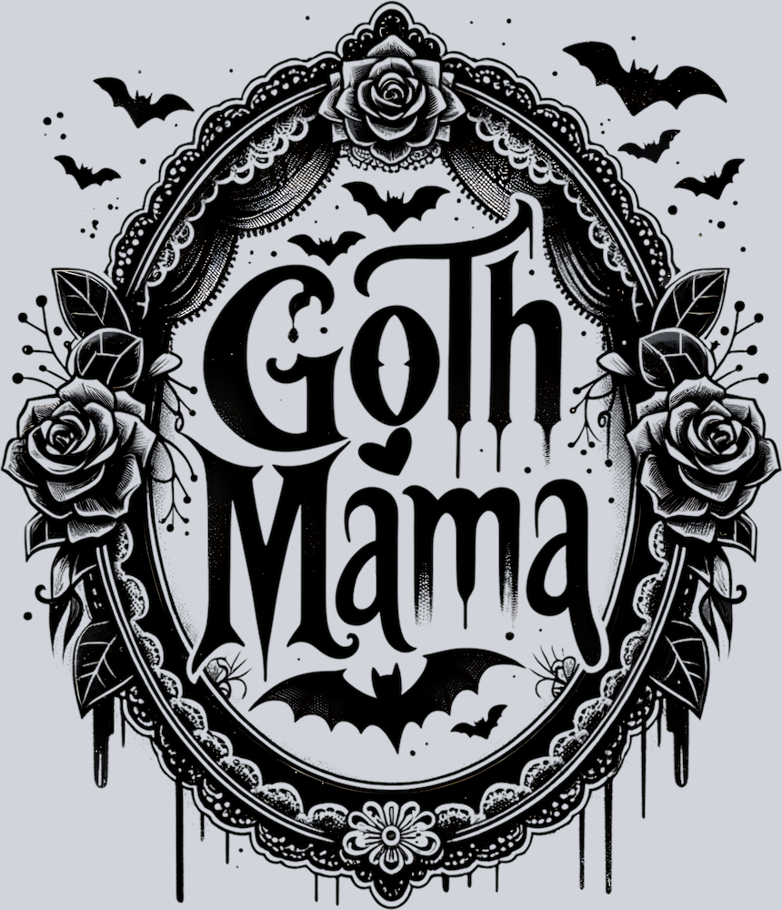 GOTH MAMA BLACK DESIGN PNG