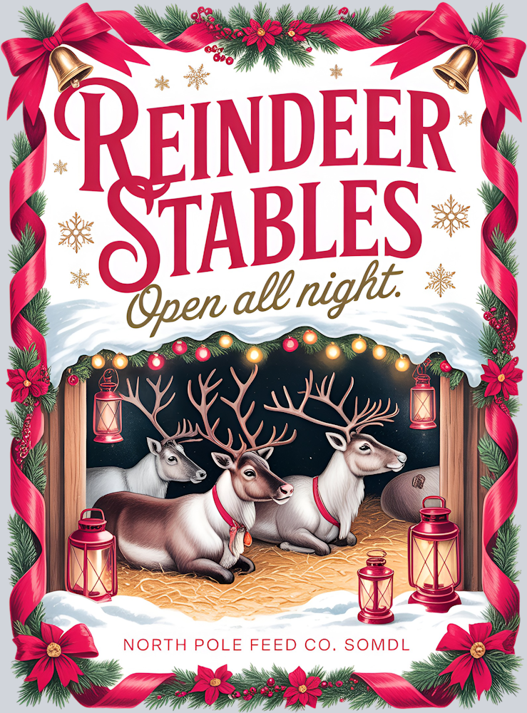 Reindeer Stables Signage Artwork