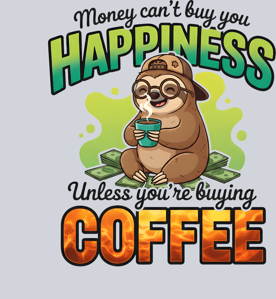 Sloth Coffee Happiness Design (1)