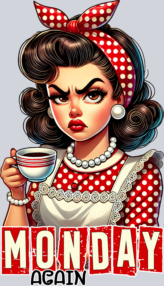 Grumpy Housewife-Monday Again-Pin Up