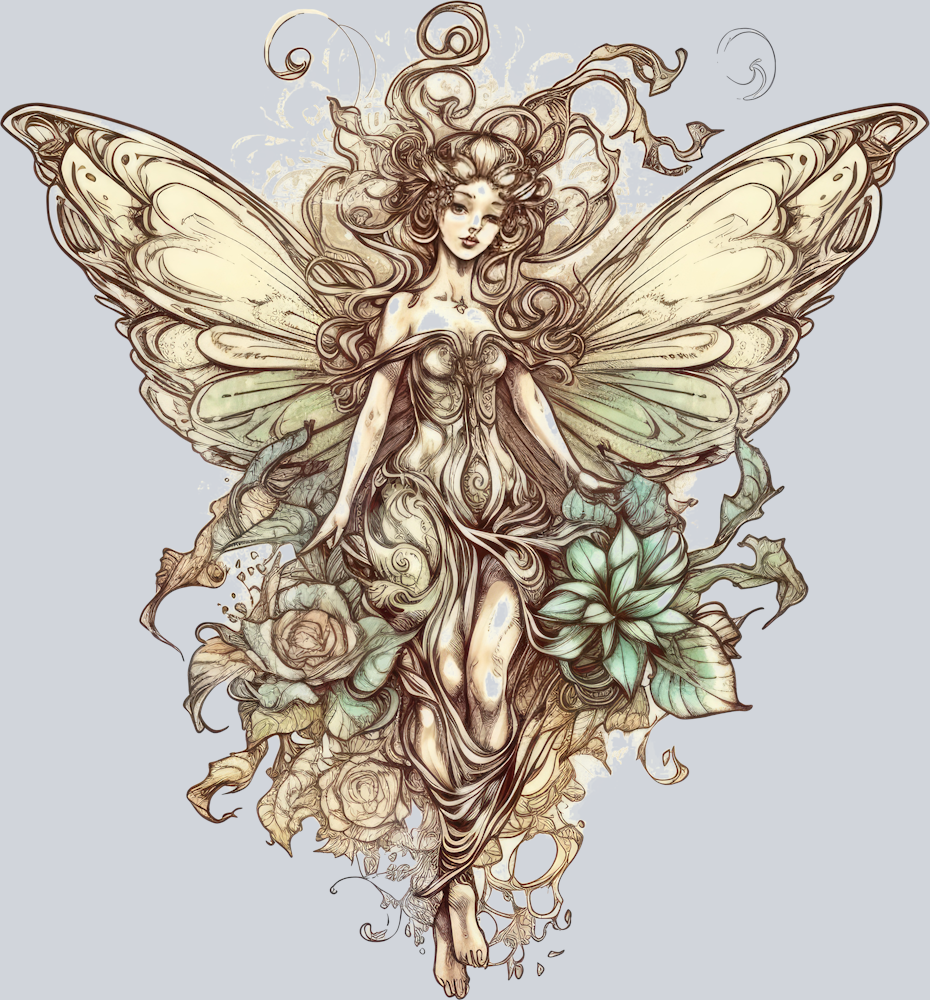 Watercolor Gothic Fairies Clipart (5)