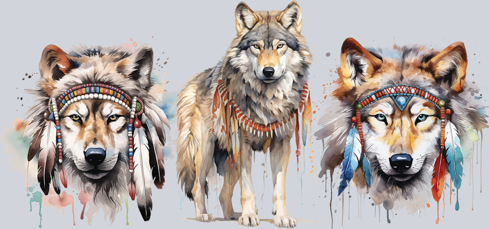 Native American Wolves 01