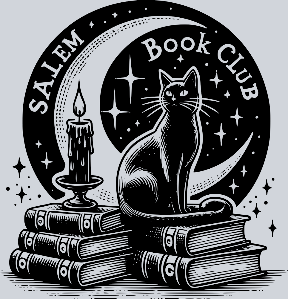 SALEM BOOK CLUB BLACK DESIGN WITH CAT