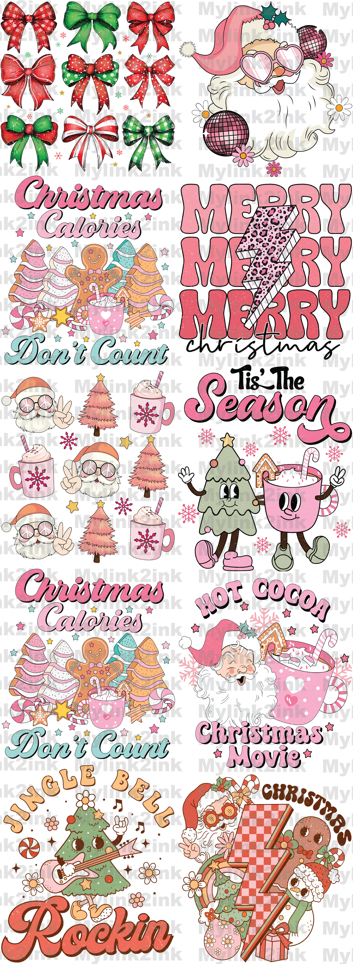 Christmas (01) Premade Gang Sheet 22 x 60