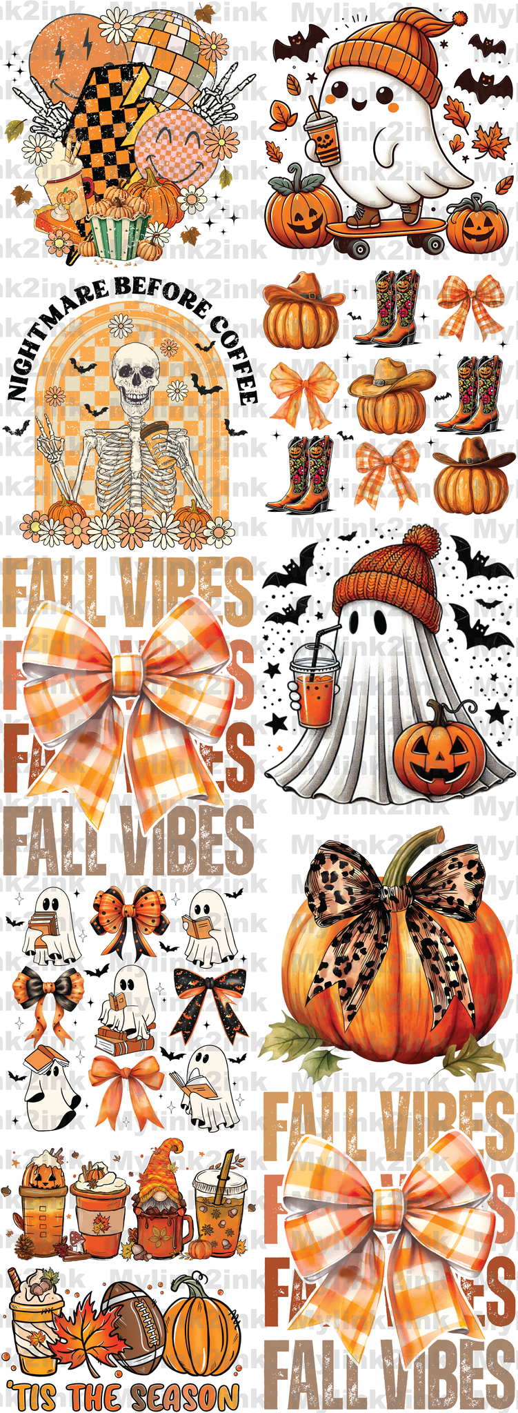 Fall/Halloween Premade Gang Sheet 1- 22 x 60