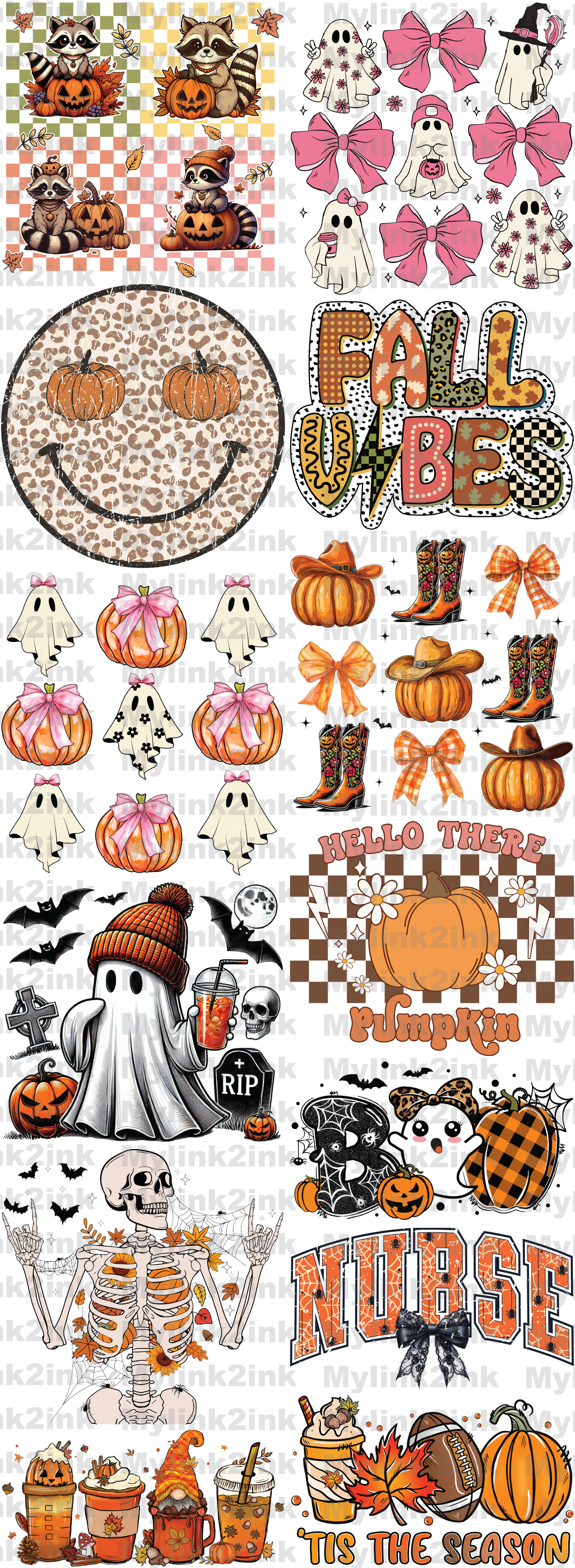 Fall/Halloween Premade Gang Sheet 4- 22 x 60