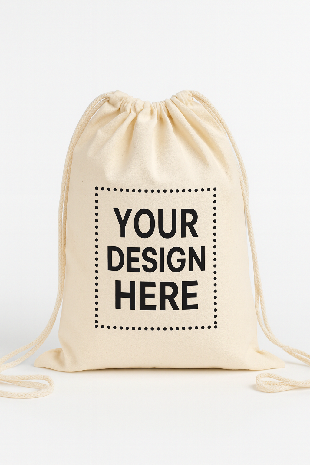 Blank Cotton Drawstring Bag 14x18 • Natural Canvas Gift Bag • DIY Craft Bag • Reusable Cotton Sack for Vinyl, DTF, HTV, Logos & Personalization