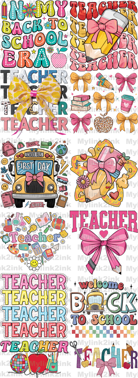 Back to School Premade Gang Sheet 1- 22 x 60