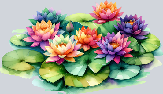 colorful-water-lilies-on-pond