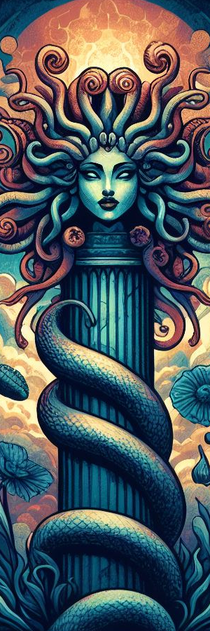 Medusa with Serpent and Column