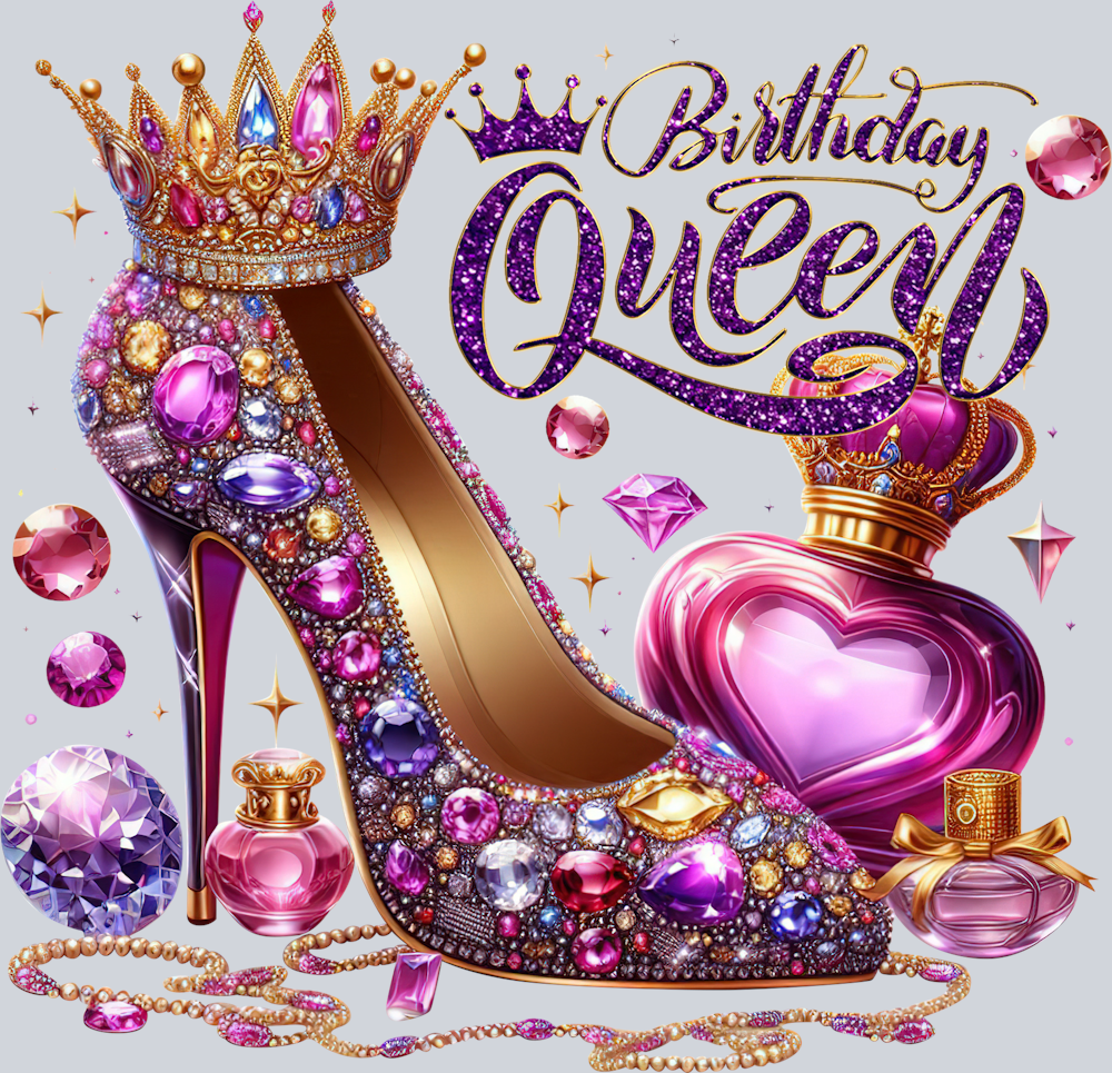 Glitter Purple Birthday Queen