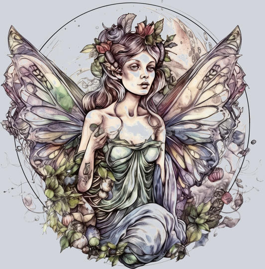 Watercolor Gothic Fairies Clipart (6)