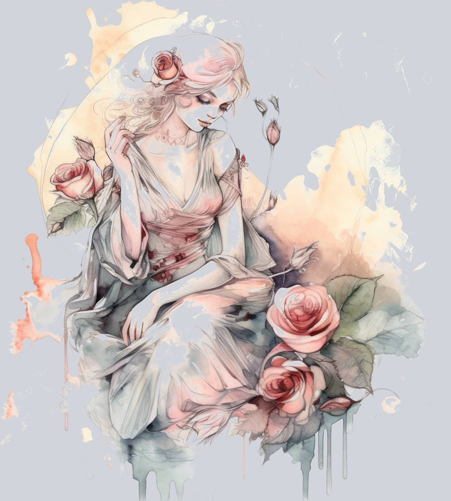 Watercolor Gothic Fairies Clipart (10)