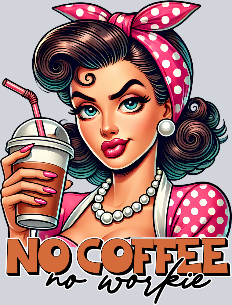 Grumpy Housewife-No Coffee No Workie-Pin Up