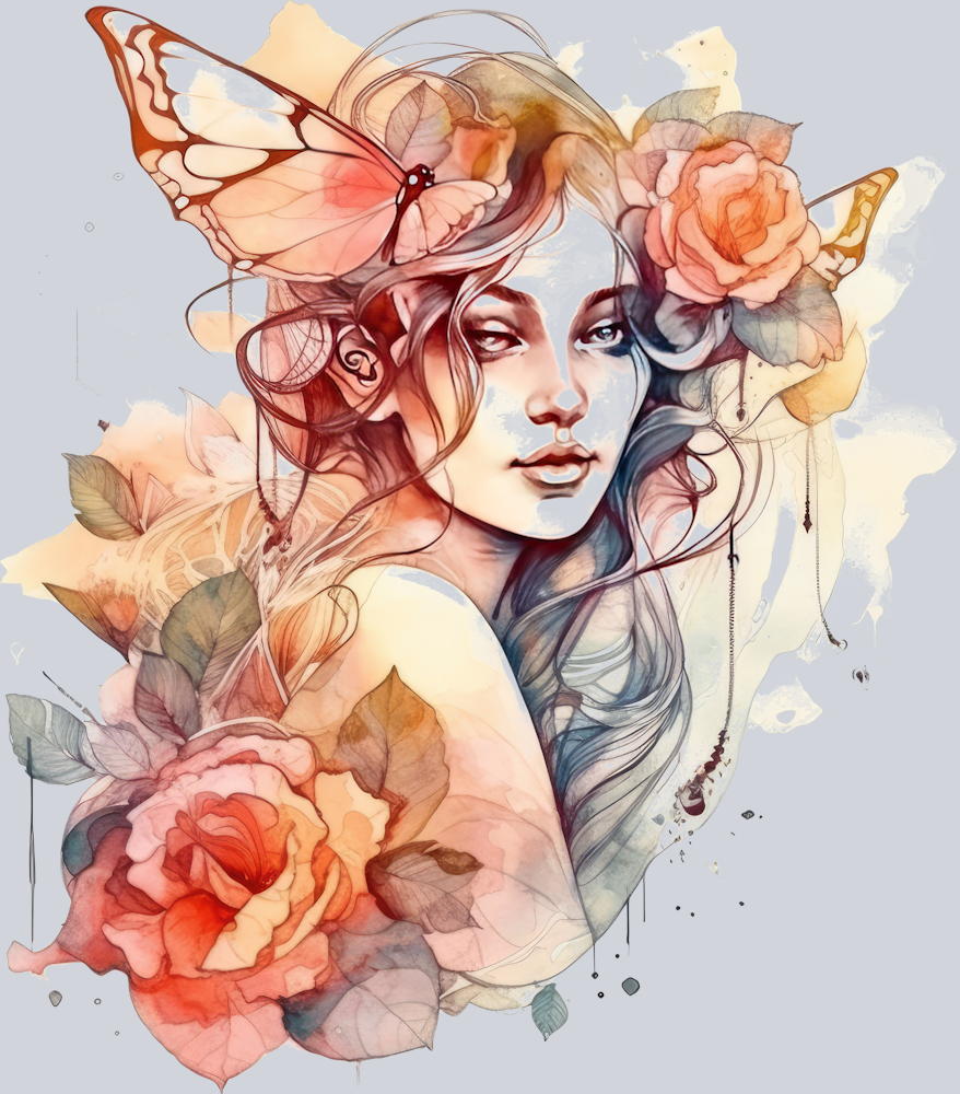 Watercolor Gothic Fairies Clipart (1)