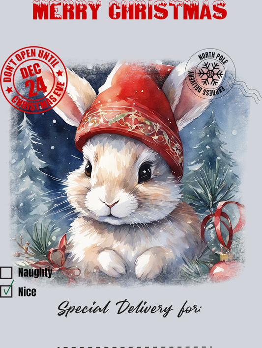 Christmas Bunny Delivery Card (1)