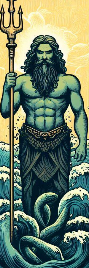 mythical sea god illustration