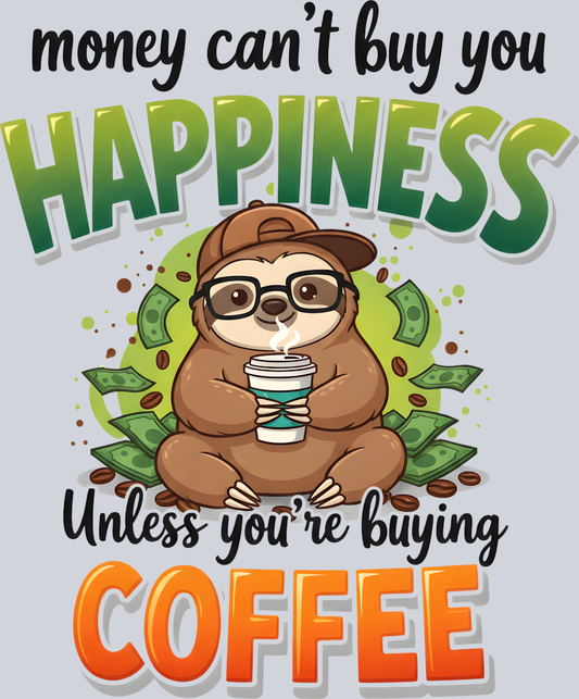 Sloth Coffee Happiness Design