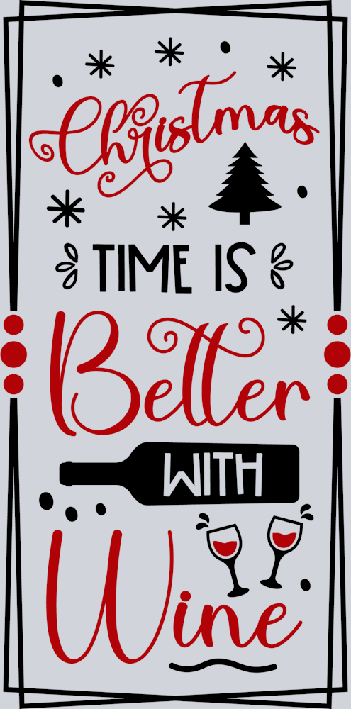 Christmas Better Wine Bag Design