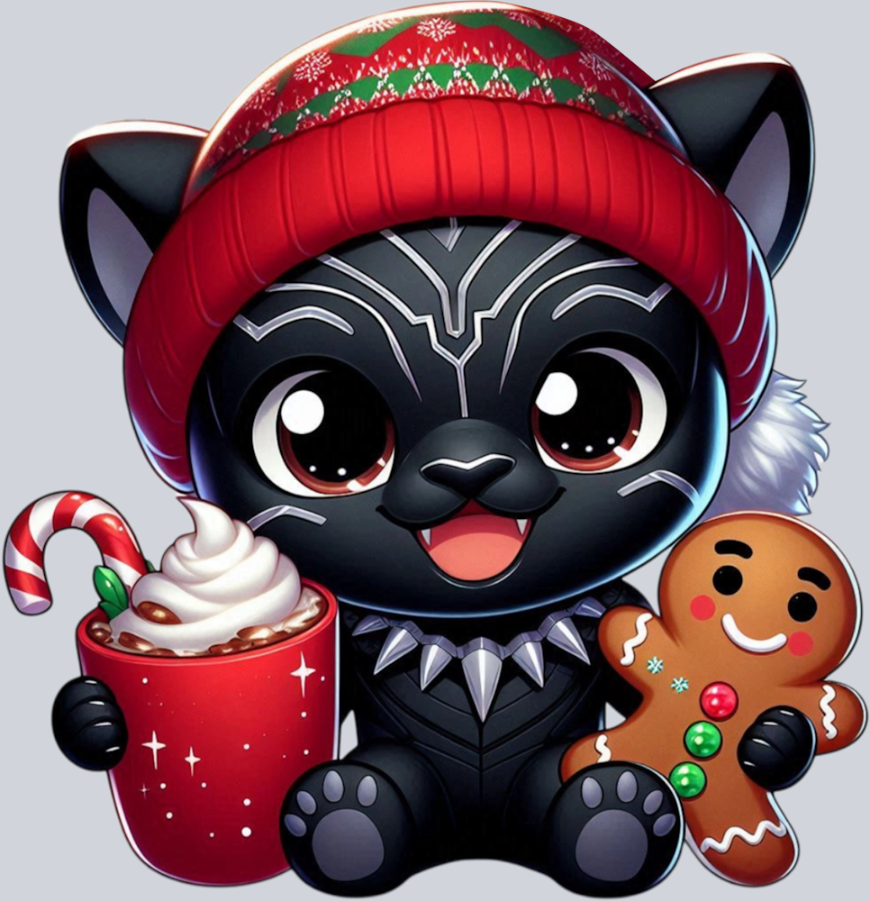 Cute Christmas Cat with Treats