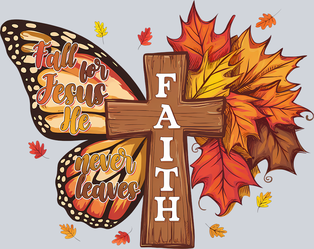 fall_for_jesus_cross_leaves_faith
