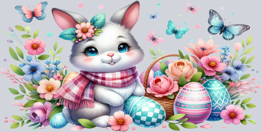 Easter Bunny 16oz Glass can D1