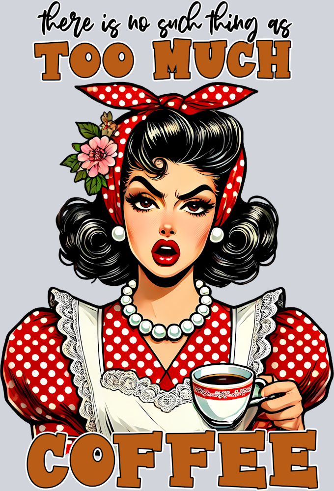 Grumpy Housewife-There is No Such Thing As too much Coffee-Pin Up