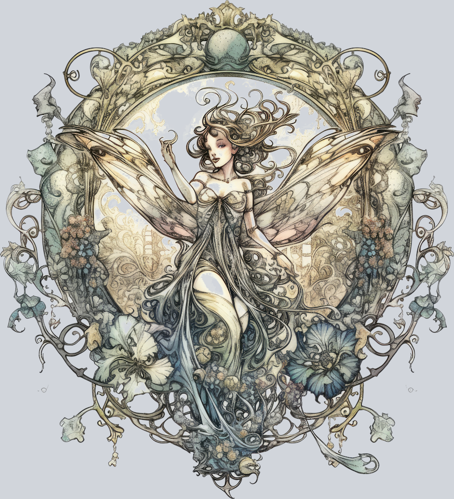 Watercolor Gothic Fairies Clipart (3)