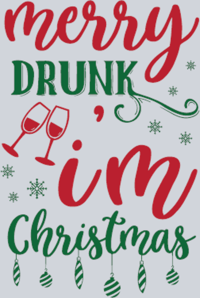 merry drunk im christmas design
