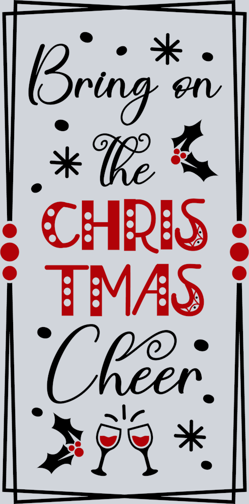 Christmas Wine Bag Design PNG