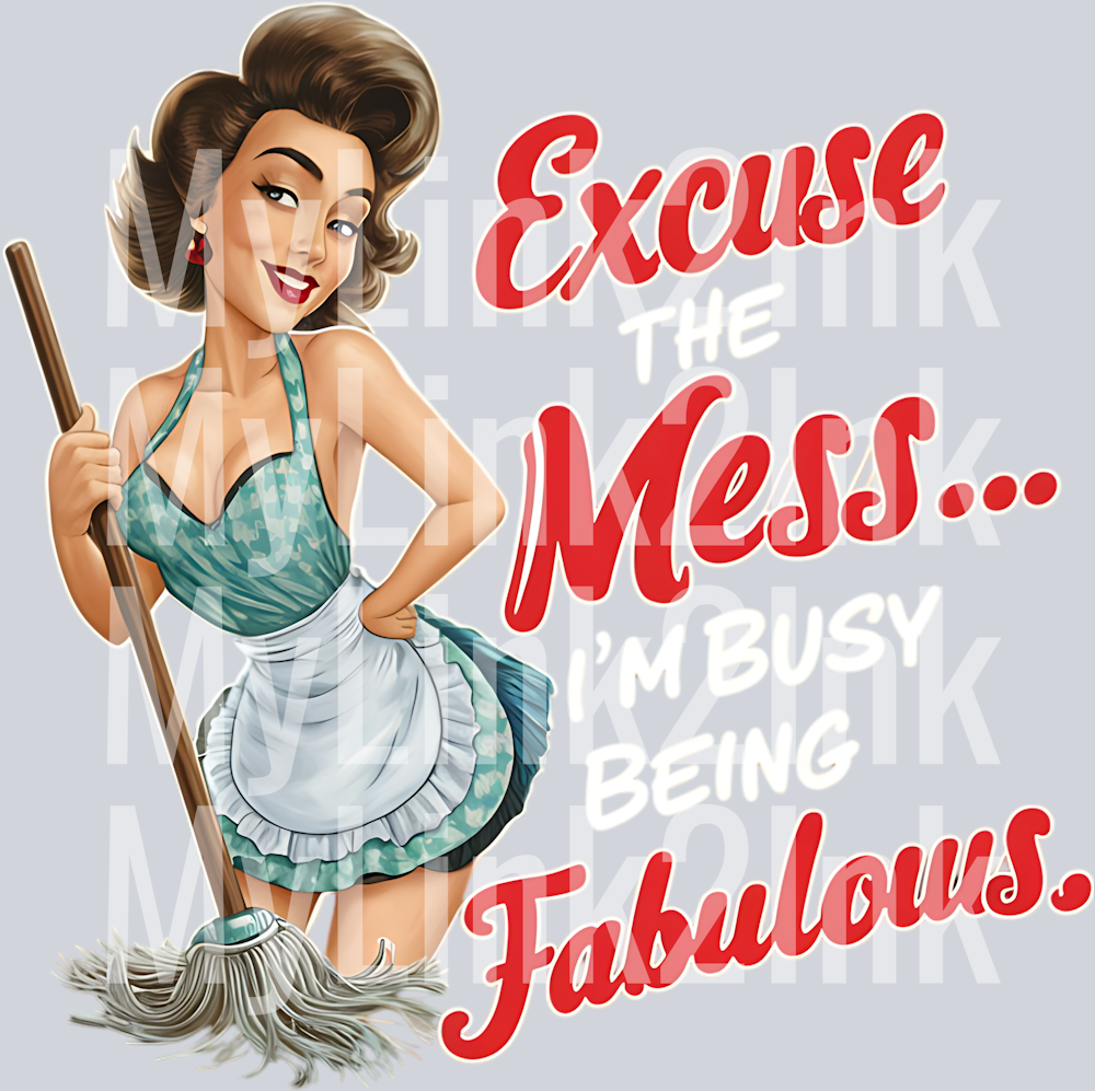 Excuse Mess Fabulous Pin Up