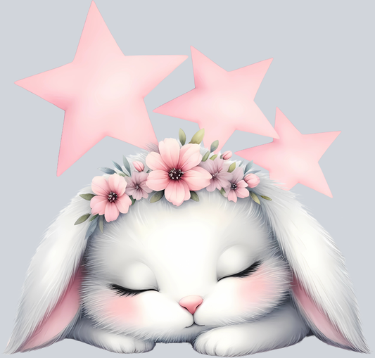 Cute Bunny=Pink-with stars