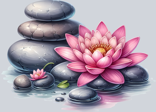 lotus-flowers-and-stones