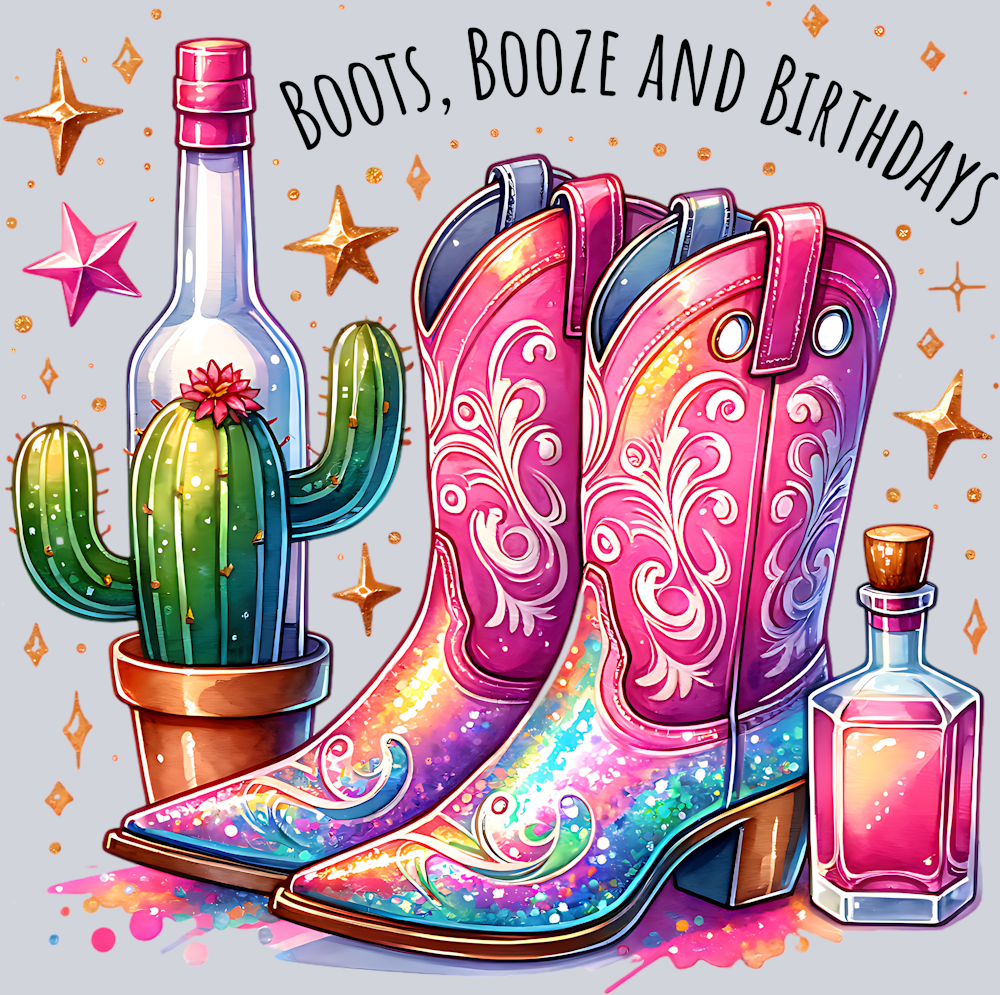 BOOT BOOZE AND BIRTHDAYS PNG