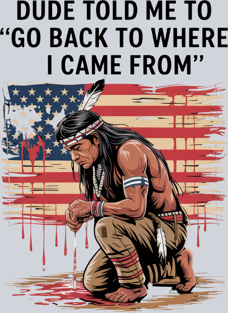 native_american_kneeling_us_flag_blood_art