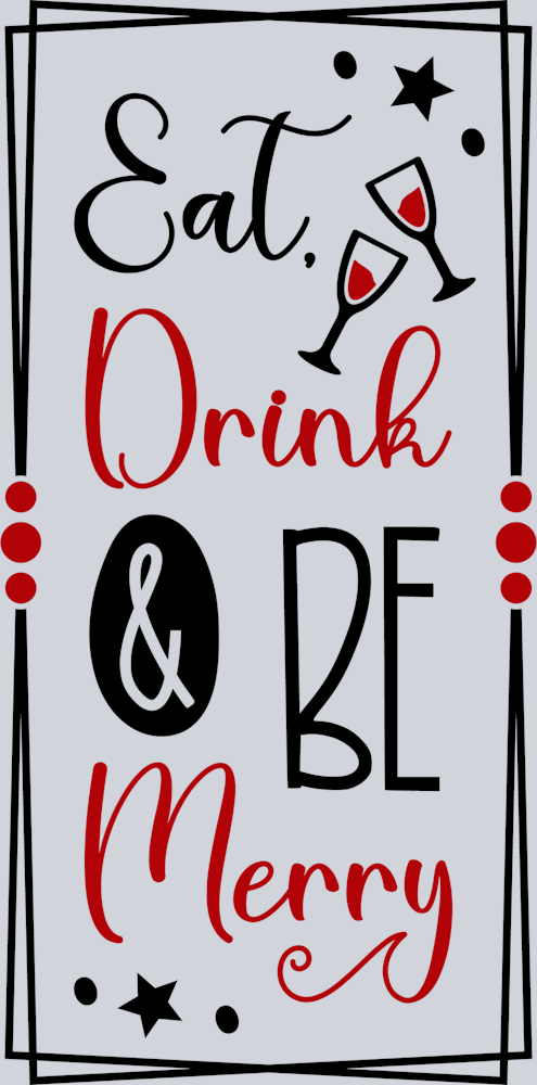 Drink Merry Wine Bag Design