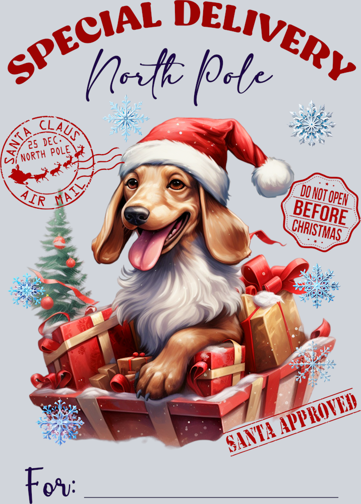 Santa Dog Special Delivery Design
