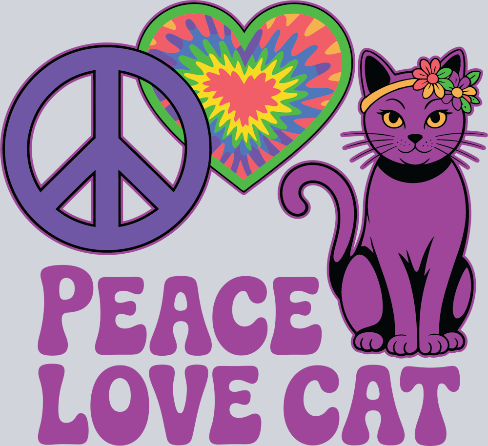 peace_love_cat_hippie_design