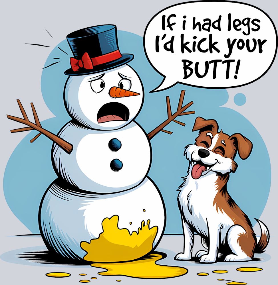 funny-snowman-dog-cartoon