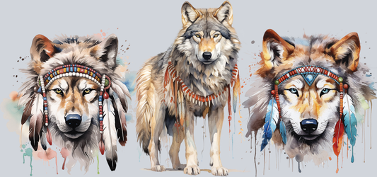 Native  American Wolves 01