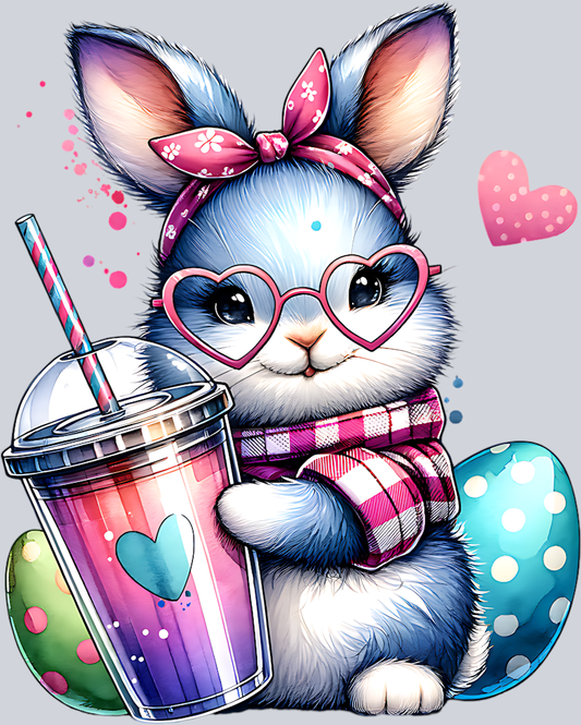 BUNNY HOLDING A TUMBLER PNG