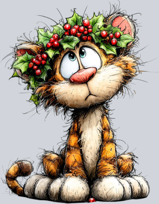 cute_cat_with_holly_wreath