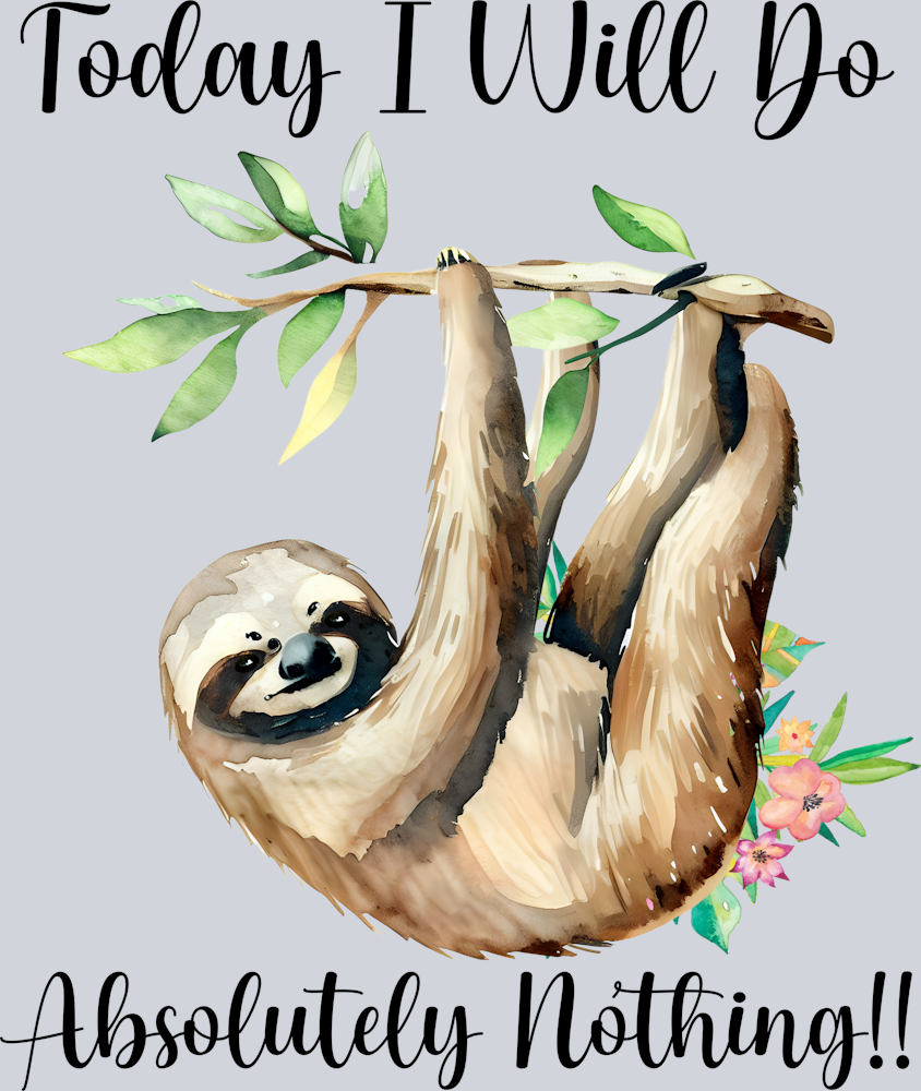 sloth-hanging-branch-with-flowers