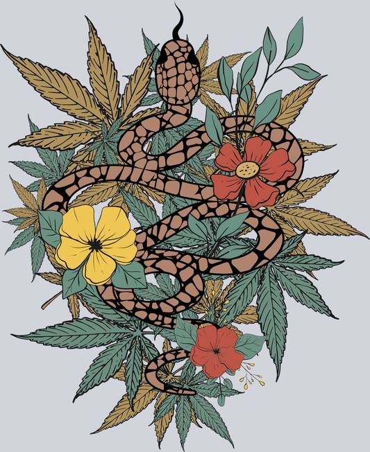 Snake,_Cannabis,_Flowers